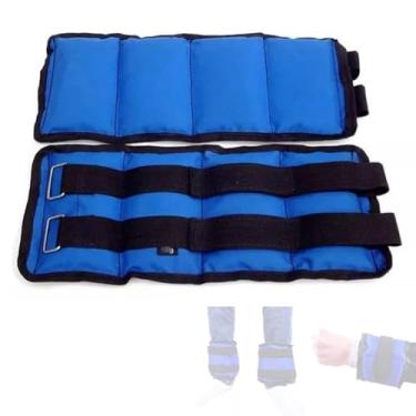 Imagem de 5KG Par de Peso para Tornozelo Homens e Mulheres Perna Braço Pulso com Cinto Ajustável Bolsas Areia Pesadas Corrida Academia Aeróbica Treino Fitness