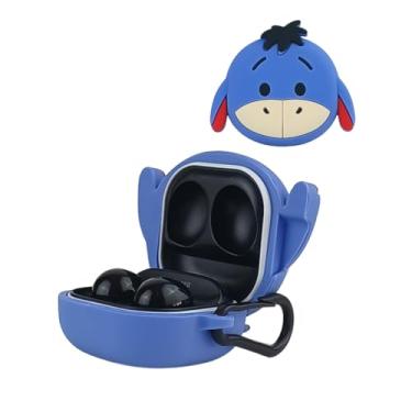 Imagem de Capa Protetora Nerdcase Compatível com Samsung Galaxy Buds FE, Buds 2, Live e Pro, Silicone, Bisonho, Azul