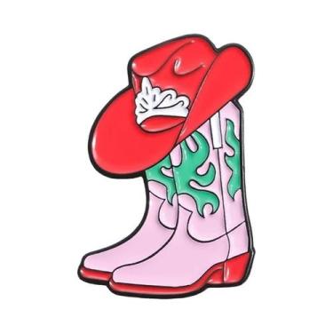 Imagem de Chapéu De Cowgirl Mexicano Ocidental Com Cacto E Cabeça De Touro, Bota
