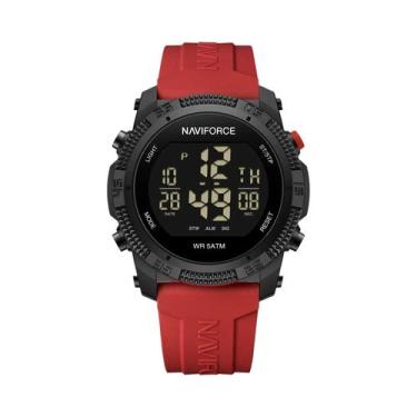 Imagem de Relógio Digital Masculino À Prova d'Água NAVIFORCE Com Display LCD, Pu