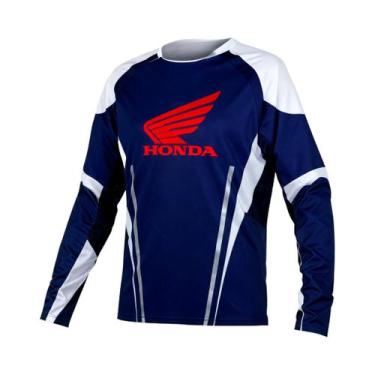 Imagem de Camiseta Masculina De Verão De Secagem Rápida Manga Longa Honda Marca 