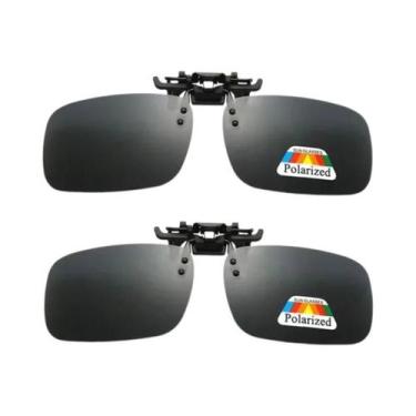 Imagem de Óculos De Sol Polarizados Clip-on (2 Peças) Para Miopia, Visão Noturna