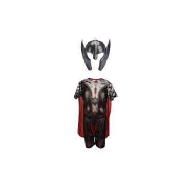 Imagem de Fantasia Roupa Infantil Thor Com Máscara E.v.a 3D. - Bililika, Cinza, 