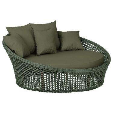 Imagem de Chaise Hungria Pintura Marrom Corda Náutica E13 Trama Verde