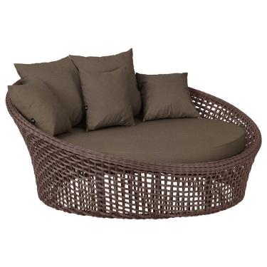 Imagem de Chaise Hungria Pintura Preta Corda Náutica E9 Trama Original Marrom