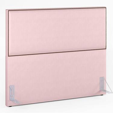 Imagem de Cabeceira Box Casal King Com Tachas 195 Cm Suede Rosê