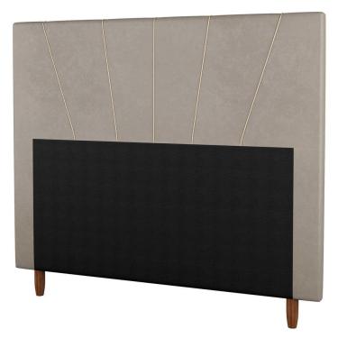 Imagem de Cabeceira Cama Box Casal Queen Size Dallas 160cm Suede Bege - Abmaza