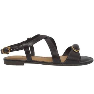 Imagem de Sandália Feminina Rasteira Casual Social Dia a Dia Passeio com Pedraria Conforto Dakota Y9644-Feminino