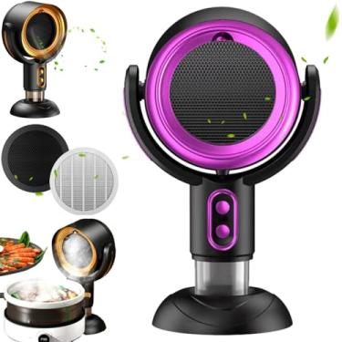 Imagem de Purificador Puffhide, ventilador de fumo Puff Hide, purificador Puff Hide real, ventilador purificador Smoke Away, ventilador de fumo Puffhide real, para eliminar odores e fumo da sala. (Roxo