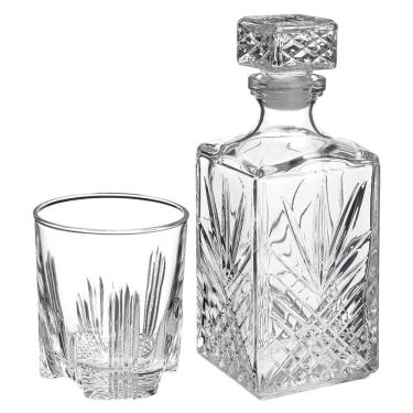 Imagem de Garrafa/Copos Uísque Vidro Transparente 1L/285Ml Bormioli Rocco Selecta 7 Peças