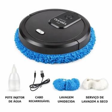 Imagem de Robô Mop Automático Com Limpeza Seca Ou Molhada Branco Entrega Rápida 