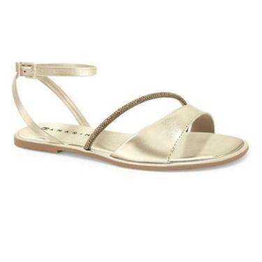 Imagem de Sandália Rasteira Feminina Ramarim Strass Brilho Conforto-Feminino