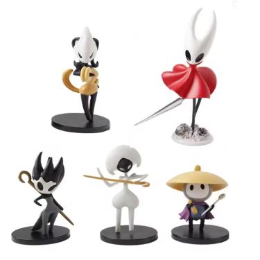 Imagem de Kit 5 Bonecos Hollow Knight Cavaleiros Game Miniaturas