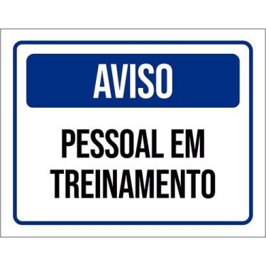 Imagem de Placa Acm Aviso Pessoal Em Treinamento 18X23 - Sinalizo