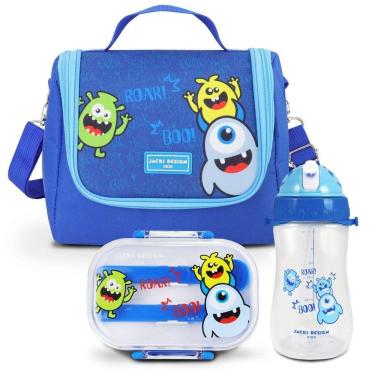 Imagem de Kit Infantil 3pçs - Bolsa Térmica, Pote P/ Lanche 400ml E Garrafa 460ml