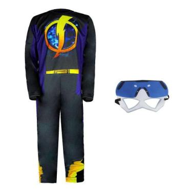 Imagem de Fantasia do Super Choque Infantil 4 a 14 Anos Herói Static - Fantasias