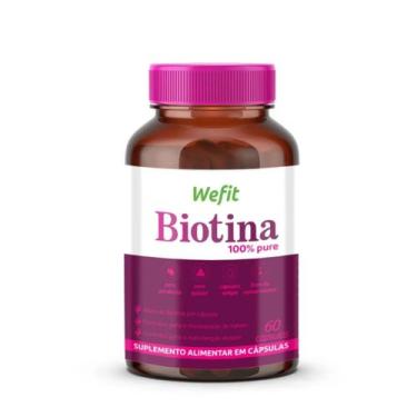 Imagem de Biotina 100% pura Wefit  60 cápsulas