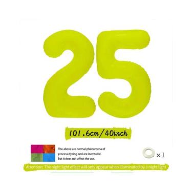 Imagem de Balões Digitais Fluorescentes Amarelo Neon Para Decorações De Aniversá