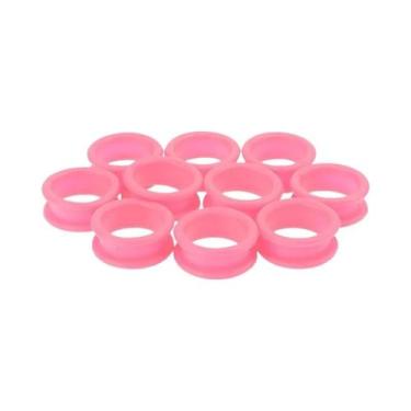 Imagem de Anéis De Silicone Macio Para Dedos Para Tesouras De Cabeleireiro 10 Pe