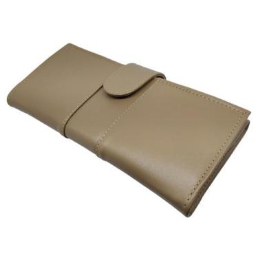 Imagem de Carteira Feminina Clássica Em Couro Legitimo Porta Cartões Documentos 
