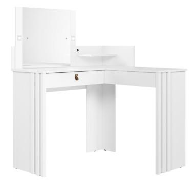 Imagem de Penteadeira Camarim De Canto Glow 1 Gaveta Branco - Móveis Albatroz Branco