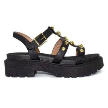 Imagem de Sandália Vizzano Feminina Papete Tratorada Detalhes Metalizados 6499.110-Feminino