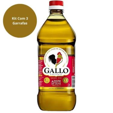 Imagem de Azeite De Oliva Tipo Único Português Gallo Pet 2l Kit com 3