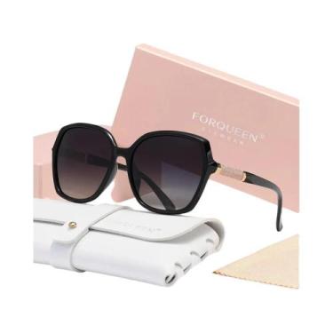 Imagem de Óculos De Sol Femininos De Luxo Com Armação Grande Borboleta, Polariza