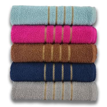 Imagem de Kit 5 Toalhas De Banho Barcelona Banhão 70 X 130 Beka Alta Absorção