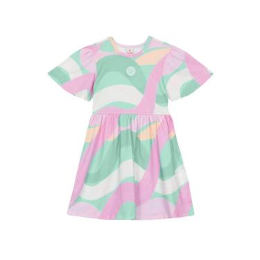 Imagem de Vestido infantil menina colorido em malha Brandili