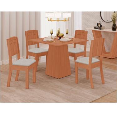 Imagem de Conjunto Sala Star com 4 Cadeiras em MDF Tuboarte