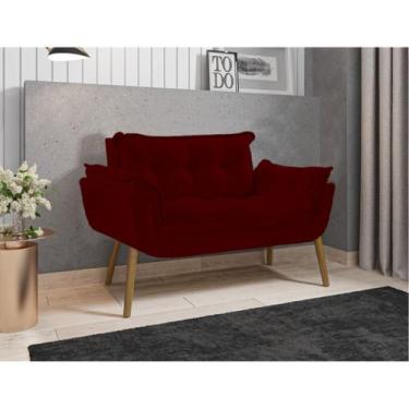 Imagem de Poltrona Decorativa Sofá Namoradeira 2 Lugares Opalla Marsala - Visan 