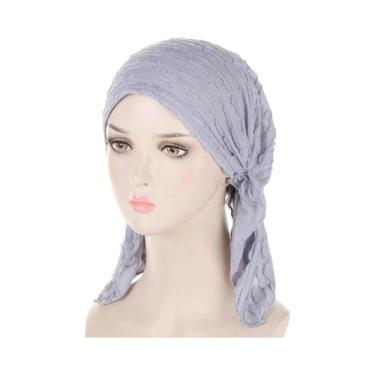 Imagem de Hijab Multicolorido Para Mulheres Com Franjas, Lenço De Cabeça Respirá