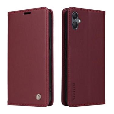 Imagem de Capa tipo carteira YBFJCE para Samsung Galaxy A05 Wine Red