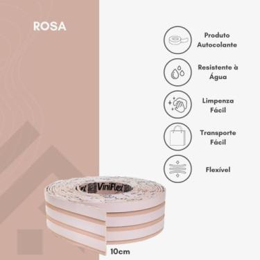 Imagem de Painel Ripado Eva Linha Joy 15mt - Viniflex, Rosa, EVA