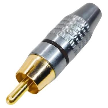 Imagem de Conector RCA Cromado Dourado CS602 Custom Sound