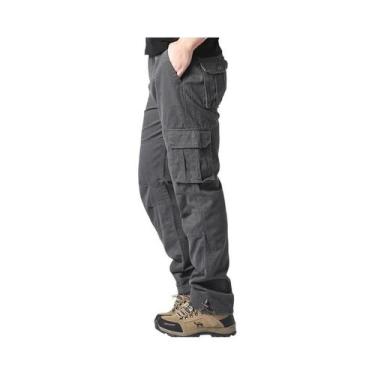 Imagem de Calças Táticas Cargo Masculinas De Tamanho Grande Com Cintura Elástica