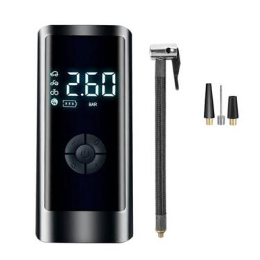 Imagem de Compressor de Ar Portatil Carro Bicicleta encher Pneu Bola Pump LED - 