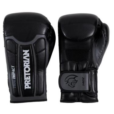 Imagem de Luva Muay Thai Pretorian Impact - Unissex, 10oz, Preto