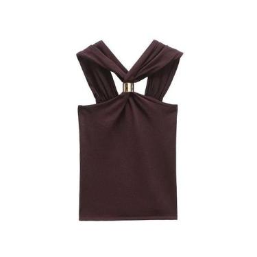 Imagem de Top Cropped Feminino Halter Sem Costas Sexy sem alça Bustiê Camisole D