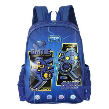 Imagem de Mochila De Costas Infantil Original Up4you Gamer, Azul