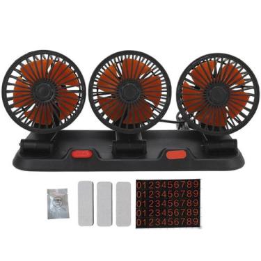 Imagem de Ventilador Triplo Usb Carro Mesa Escritorio Escrivaninha Automotivo Ho