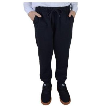 Imagem de Calça Masculina Infantil KingJoe Moletom Comfort Preta CL10, Preto, 04