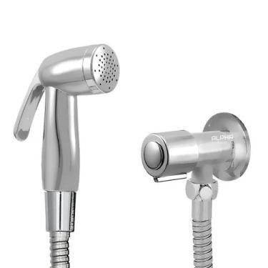 Imagem de Ducha Higiênica Kit Premium ABS Cromada Acionamento ¼ Volta - ALPHA HI