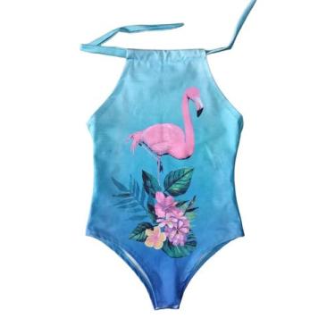 Imagem de Body Maio Para Praia azul personalizado Flamingo Adulto BM - Belos Per