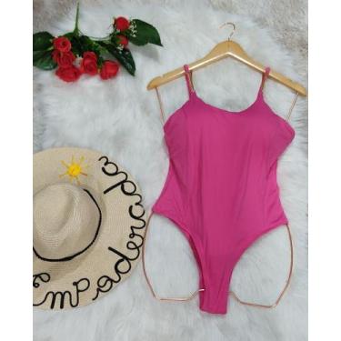 Imagem de Maiô com bojo e detalhe de correntinha - Nova Empoderada, Rosa, G