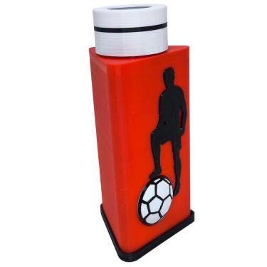 Imagem de Caleidoscópio Prisma Triangular Mosaico Mandala Tema Futebol Vermelho Kits For Kids