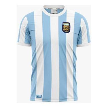 Imagem de Camisa Retrô Argentina 1986 Home Azul Futebol Vintage Clássica  Estilo