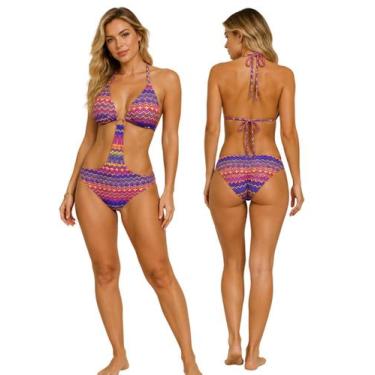 Imagem de Maiô Feminino Engana Mamãe Com Bojo Estampado - Penelópe Joy, Laranja,