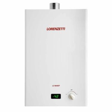 Imagem de Aquecedor a Gás LZ800EF-B Exaustão Forçada 8L-min Acendimento Automático para Banho Lorenzetti Bivolt